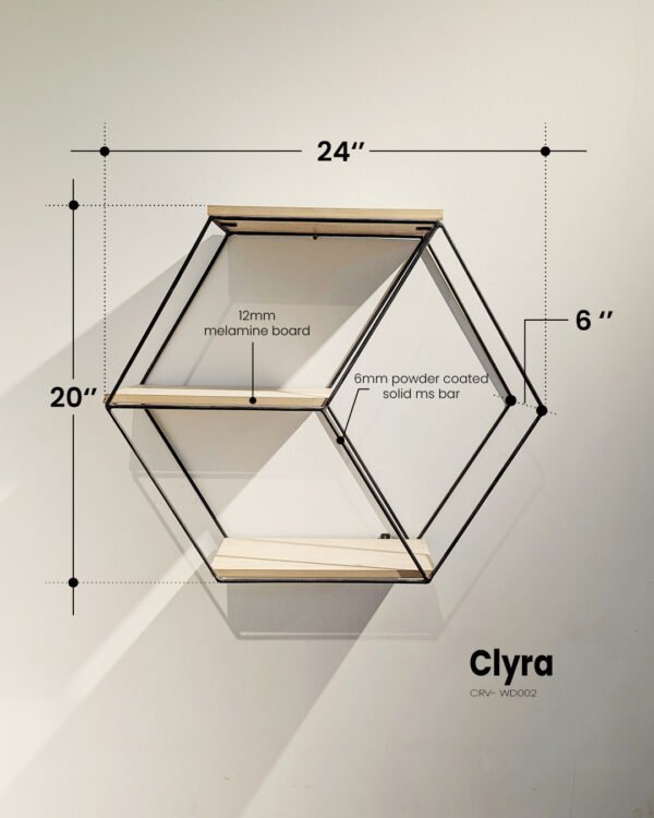 Clyra Wall Decor Shelf- CRV- WD002