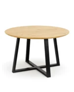 Modern Round Dining Table with Metal Legs
