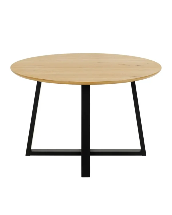 Modern Round Dining Table with Metal Legs