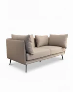 Luxurious Modern 2-Seater Sofa - Contemporary Living Room Couch with Metal Legs