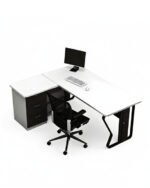 Modern Office Desk with Storage | Executive Workstation Table