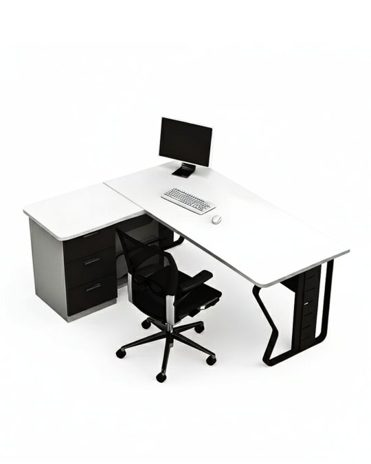 Modern Office Desk with Storage | Executive Workstation Table