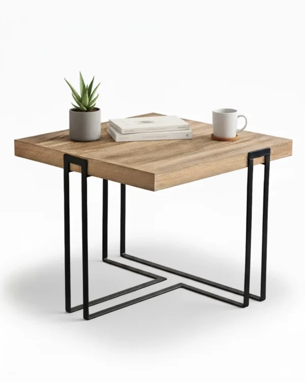 Modern Industrial Square Coffee Table