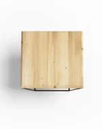 Modern Geometric Wood & Metal Coffee Table
