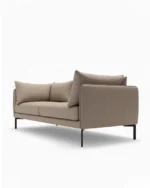 Luxurious Modern 2-Seater Sofa - Contemporary Living Room Couch with Metal Legs