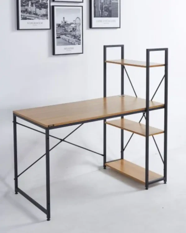 Multifunctional Desk with Bookshelf | Modern Computer Table for Home Office