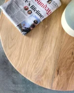 Modern Round Dining Table with Metal Legs