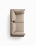 Luxurious Modern 2-Seater Sofa - Contemporary Living Room Couch with Metal Legs