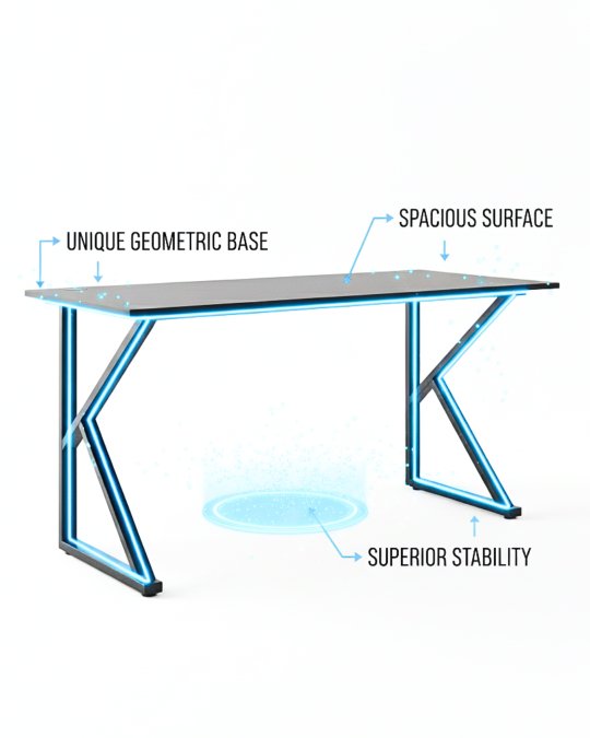 Modern Black Gaming Desk