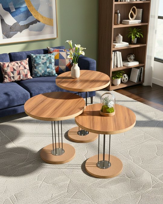 Stylish Nested Coffee Tables Set