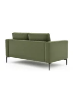 Modern Olive Green Fabric Sofa - 2-Seater