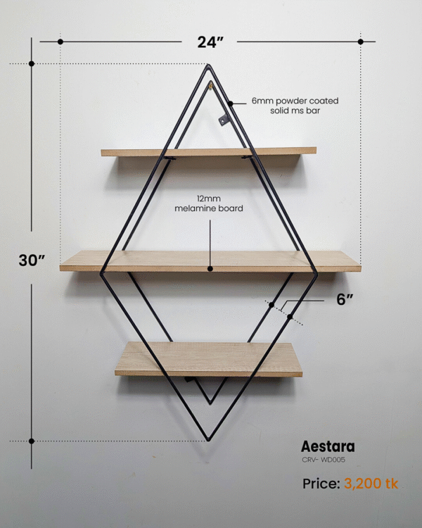 Aestara Wall Decor Shelf- CRV- WD005
