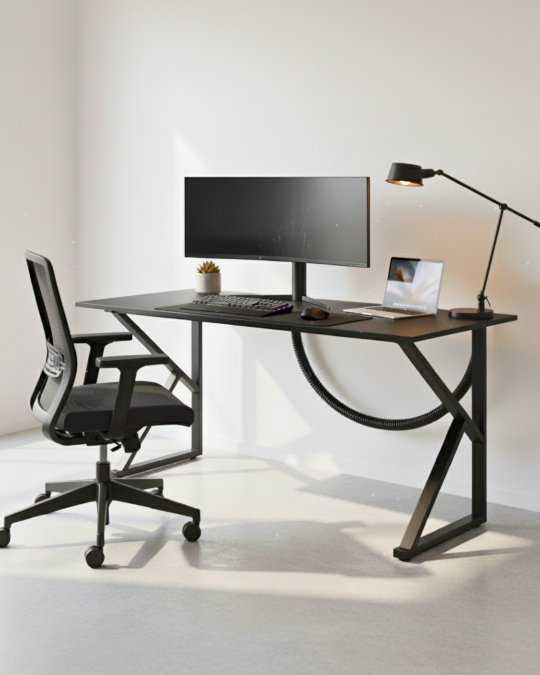 Modern Black Gaming Desk