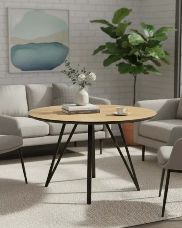 Modern Round Wooden Dining Table