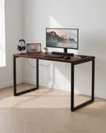 Modern Industrial Wood & Steel Office/Gaming Desk