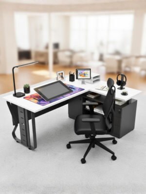 Modern Office Desk with Storage