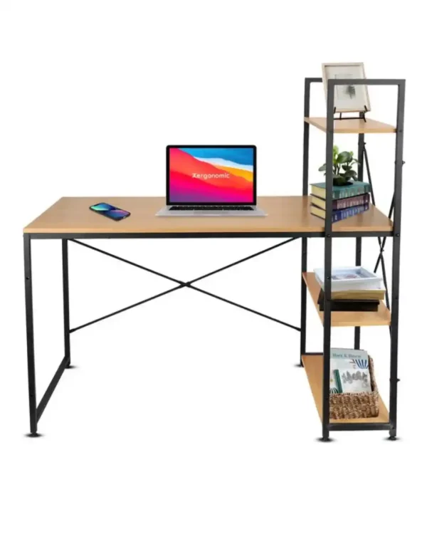 Multifunctional Desk with Bookshelf | Modern Computer Table for Home Office