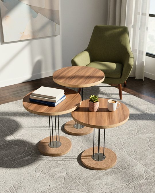 Stylish Nested Coffee Tables Set