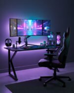 Modern Black Gaming Desk