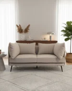 Luxurious Modern 2-Seater Sofa - Contemporary Living Room Couch with Metal Legs