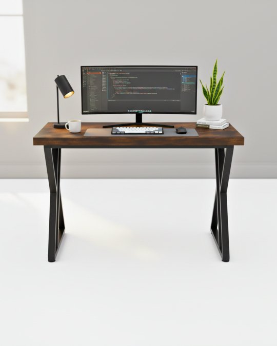 Industrial Style Desk with Z-Legs