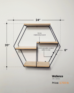 Wallence Wall Decor Shelf- CRV- WD003