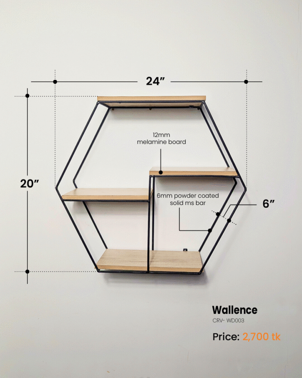 Wallence Wall Decor Shelf- CRV- WD003