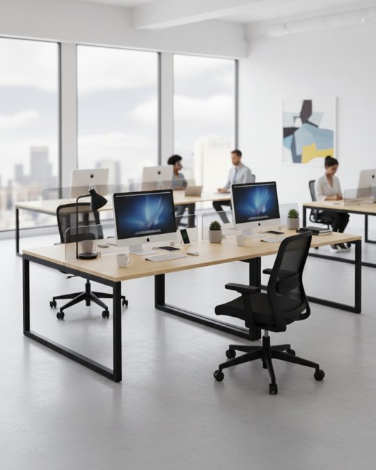 Modern Collaborative Office Desk | Ergonomic Workstation Table for Teams