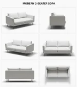 Modern Minimalist 2-Seater Sofa