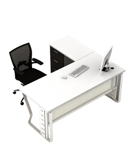 Modern Office Desk with Storage | Executive Workstation Table