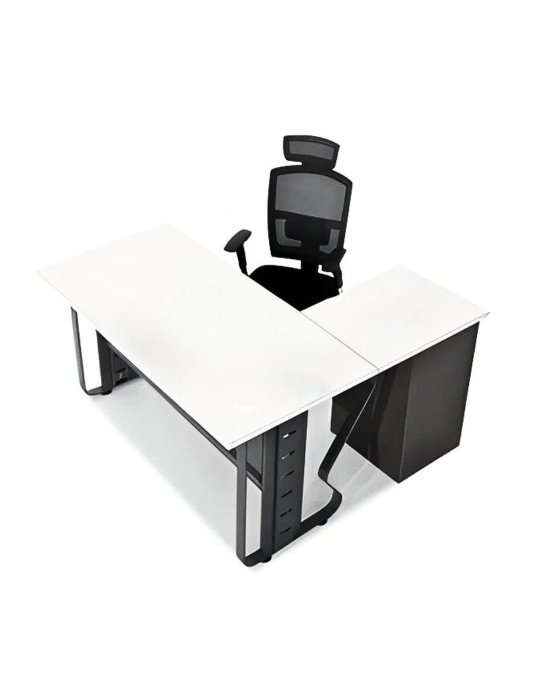 Modern Office Desk with Storage | Executive Workstation Table