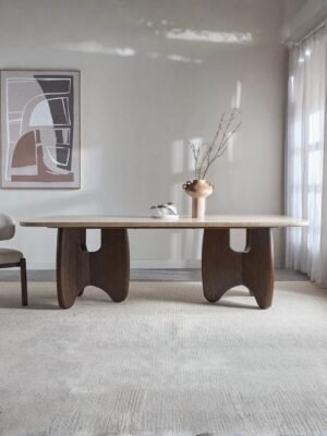 Pebble 8-Seater Marble Top Dining Table | CRV-D004