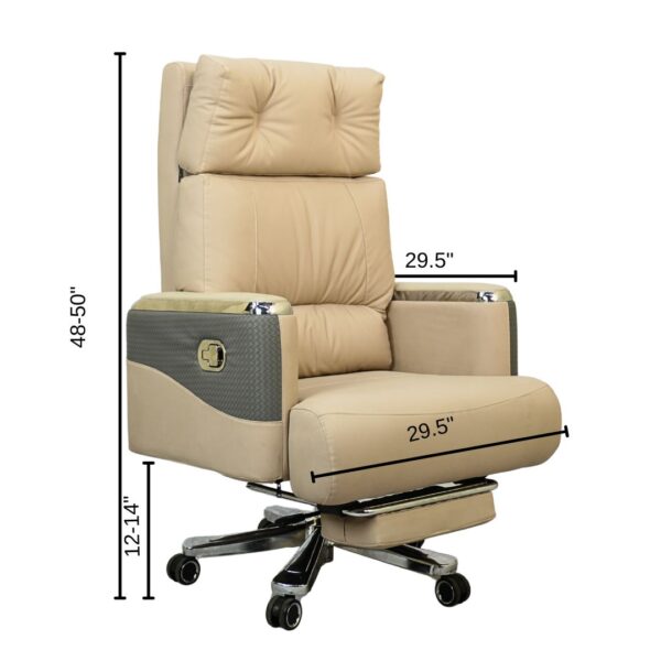 PrimeX Boss Chair | BC003-Light Cream