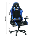 Gaming Chair with 4D Armrest (CRV-00G1) Glossy Blue