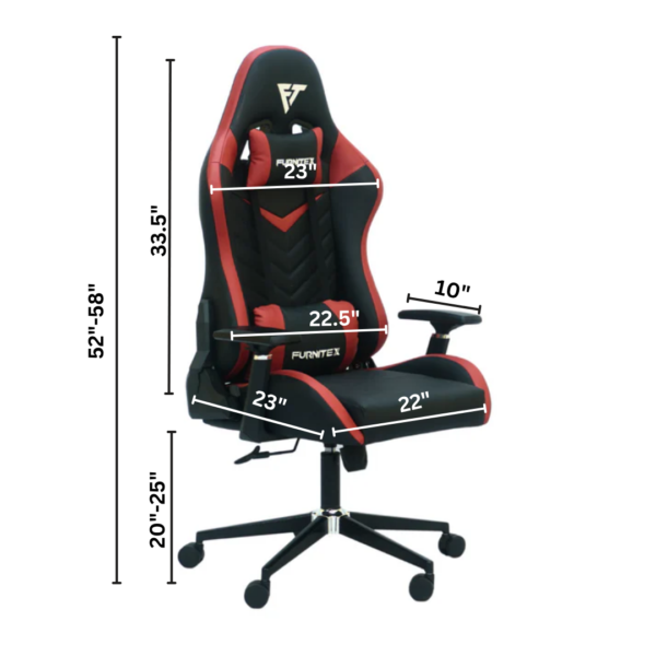 Gaming Chair with 4D Armrest (CRV-00G3 Pro)Red