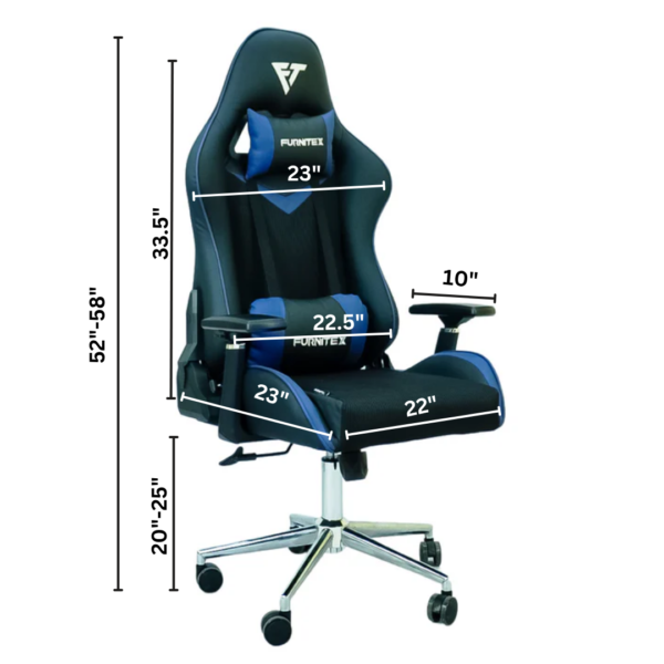 Gaming Chair with 4D Armrest (CRV-00G2) Mate Blue