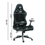 Gaming Chair with 4D Armrest (CRV-00G1) Black Mate