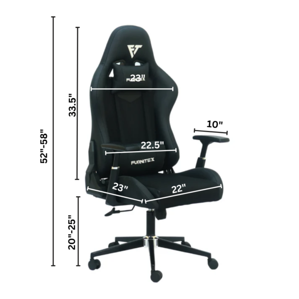 Gaming Chair with 4D Armrest (CRV-00G1) Black Mate