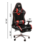 Gaming Chair with 4D Armrest (CRV-00G2) Glossy Red
