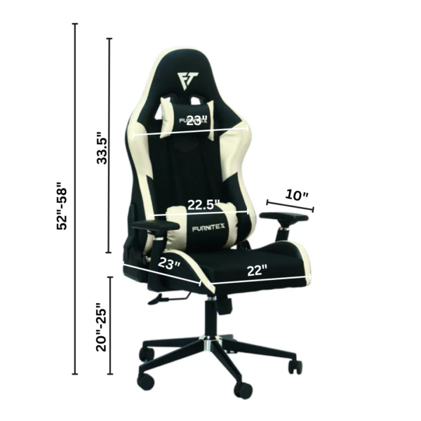 Gaming Chair with 4D Armrest (CRV-00G1) Glossy White