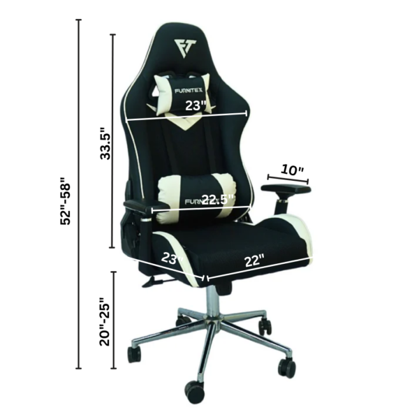Gaming Chair with 4D Armrest (CRV-00G2) Glossy White