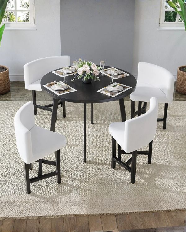 Compact Crescent Round Dining Table Set | CRV-DT010