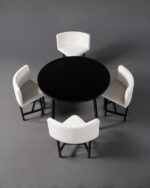 Compact Crescent Round Dining Table Set | CRV-DT010