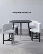 Compact Crescent Round Dining Table Set | CRV-DT010